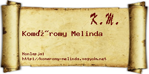 Komáromy Melinda névjegykártya
