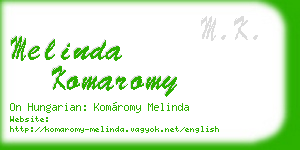 melinda komaromy business card
