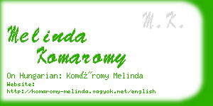 melinda komaromy business card